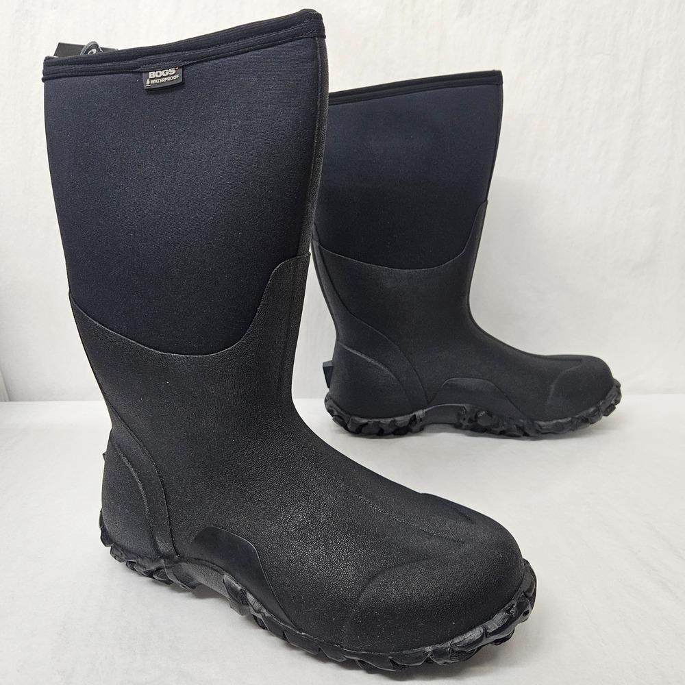 Bogs Classic High Black Winter Boots Waterproof Insulated 60142-001 Mens Size 13